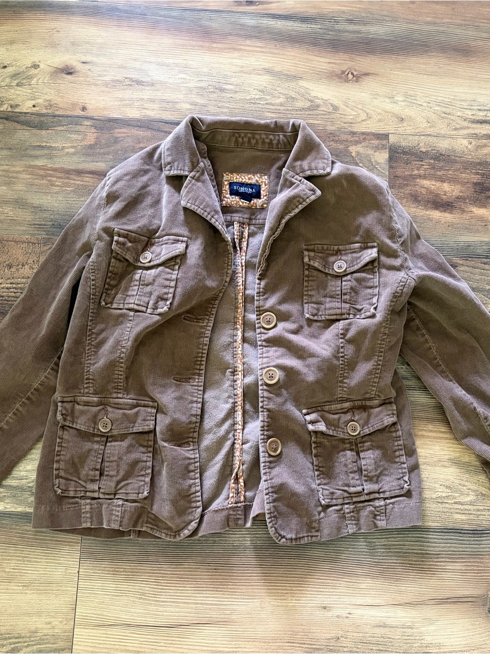 Sonoma Brown Utility Jacket with Button Front
